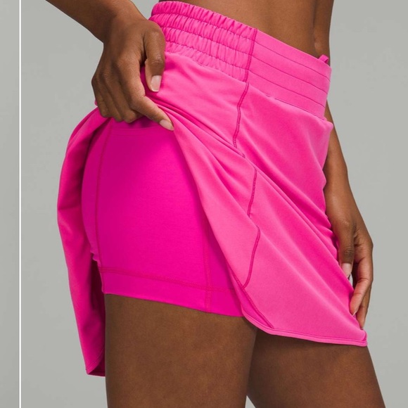 Lululemon Hotty Hot High-Rise Skirt *Long Sonic Pink  SZ‎ : 12 - Picture 1 of 7